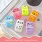 Wrapables Cute Animal Erasers with Clean Up Roller and Cover (Set of 6)